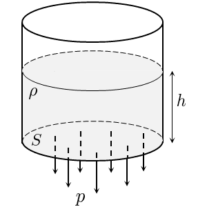  Давление жидкости на дно сосуда